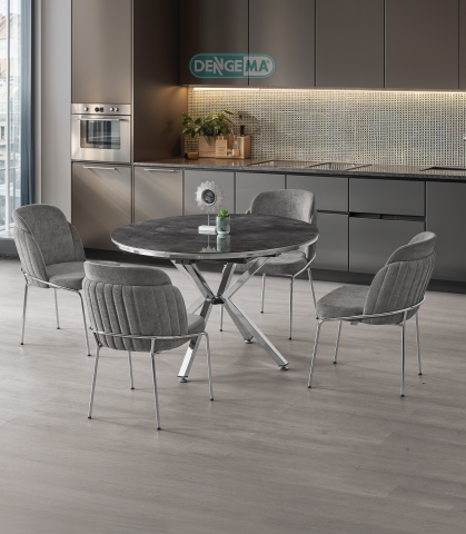 ZENİT PLUS 26 İRONY / KROM MASA TAKIMI